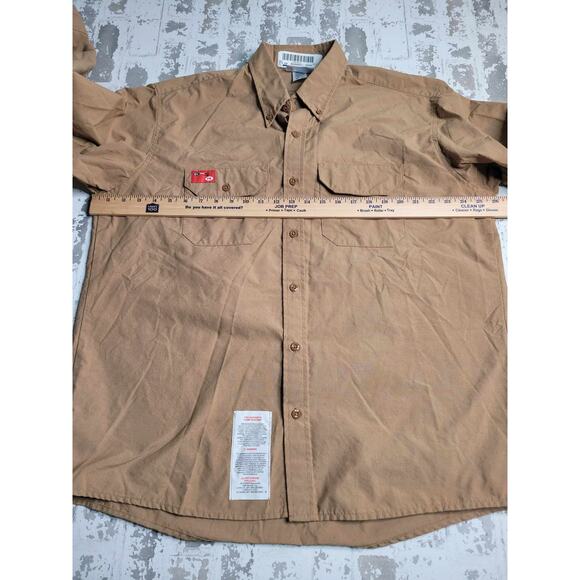 2724 ProTect Flame Resistant LS Button Down Khaki‎ Medium - Picture 6 of 7